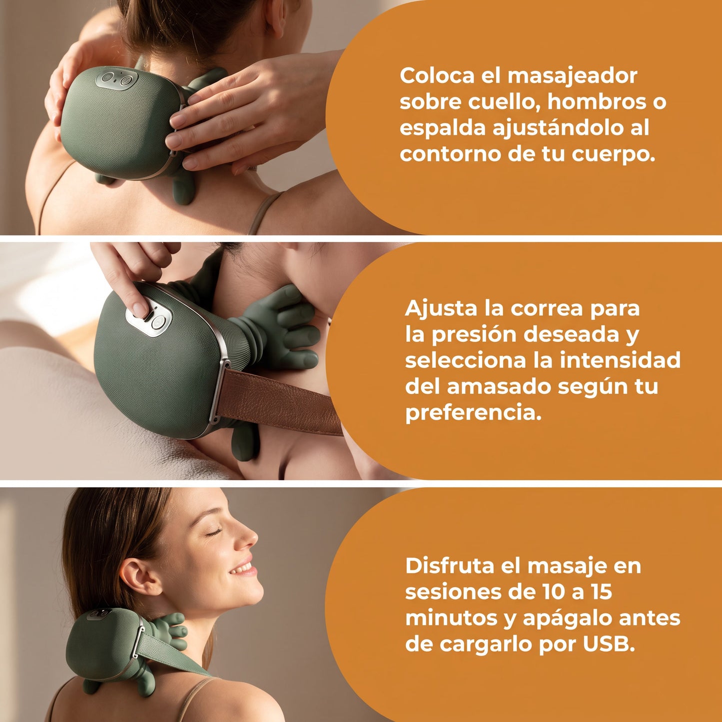FlexTouch™ | Masajeador de Amasado 4D con Calor