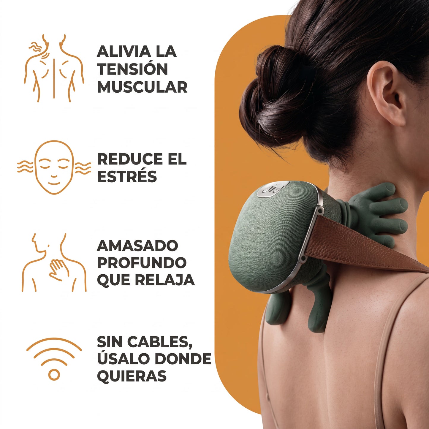 FlexTouch™ | Masajeador de Amasado 4D con Calor
