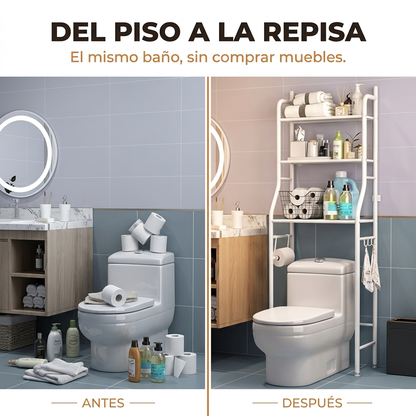TidyTower™ | Organizador de Baño 3 Niveles Sobre el WC