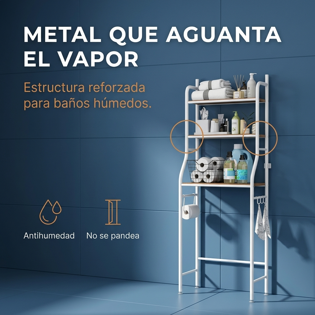 TidyTower™ | Organizador de Baño 3 Niveles Sobre el WC